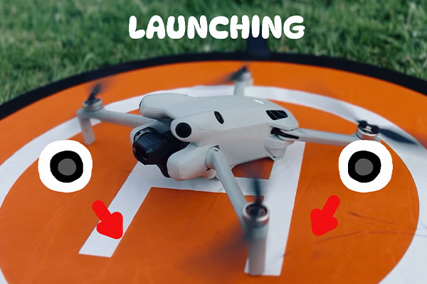 DJI Mini 4 Pro Drone Launching