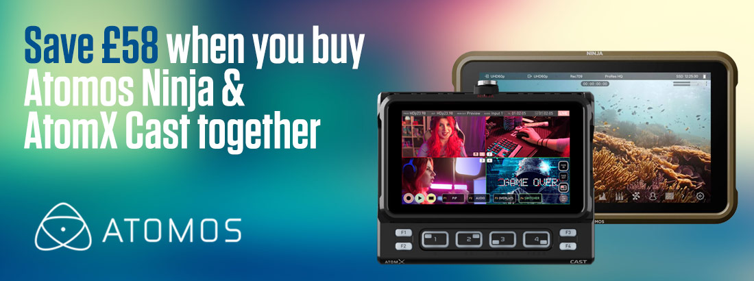 Save £58 when purchasing the Atomos Ninja and AtomX Cast together