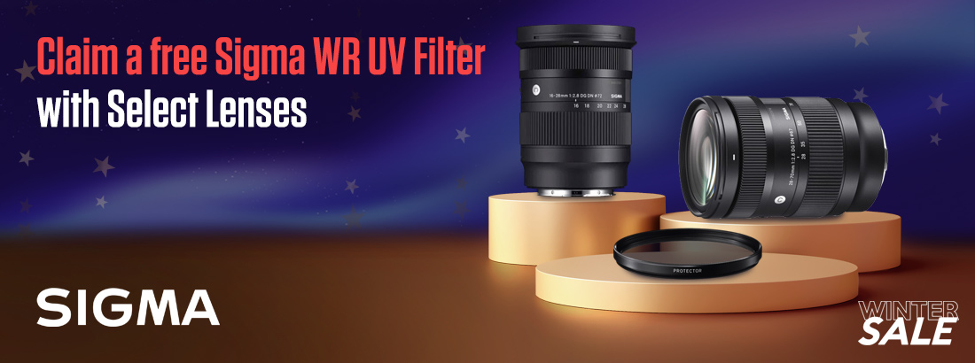 Claim a free Sigma WR UV Filter with Select Lenses