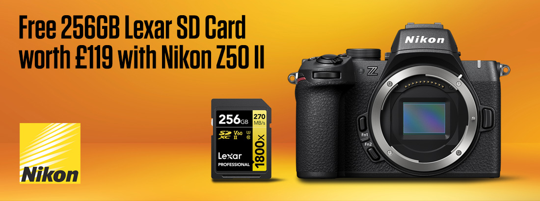 FREE 256GB Lexar SD Card With the Nikon Z50 II