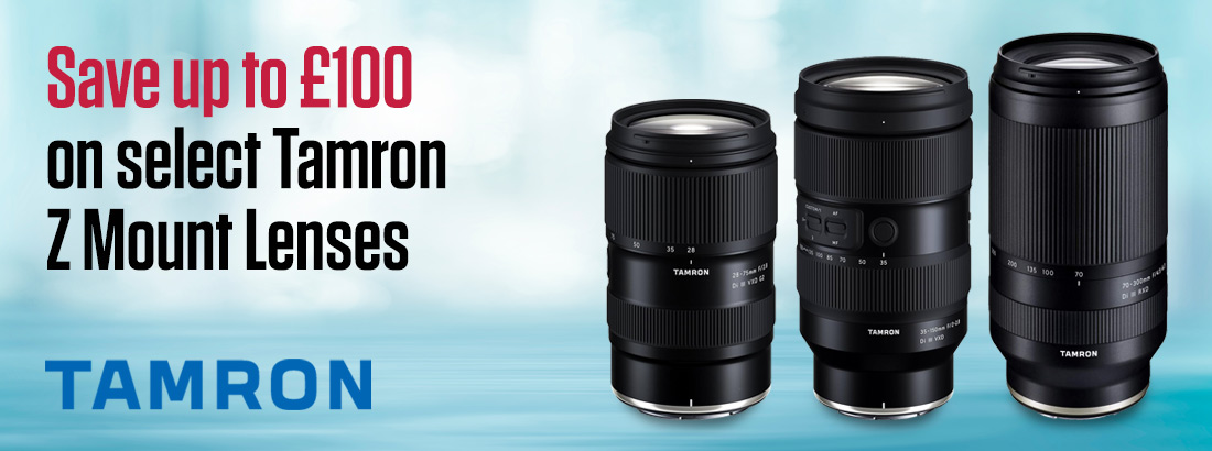 Save up to £100 on select Tamron Z Mount Lenses 