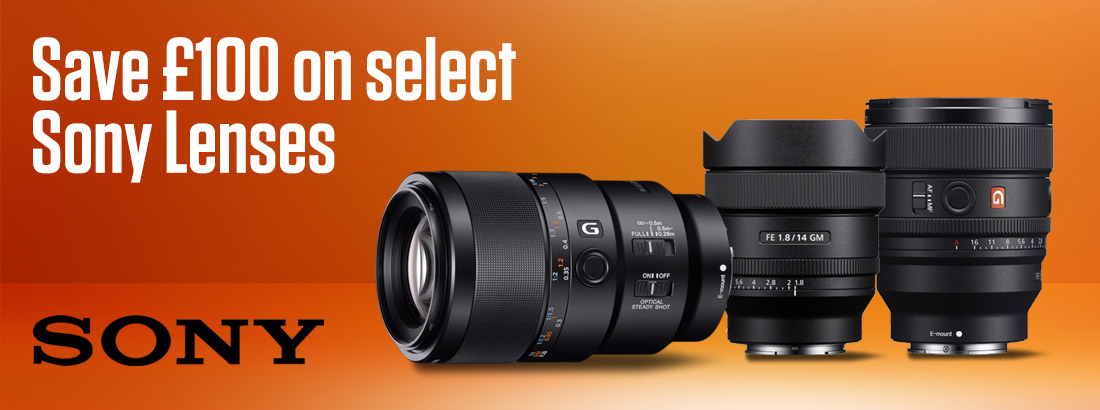 Save £100 on Select Sony Lenses