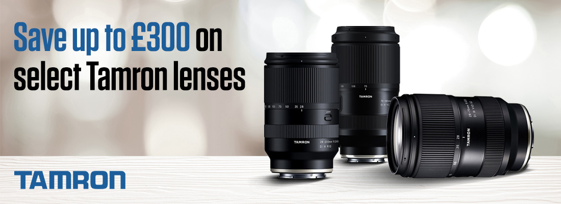 Save up to £300 on select Tamron Lenses