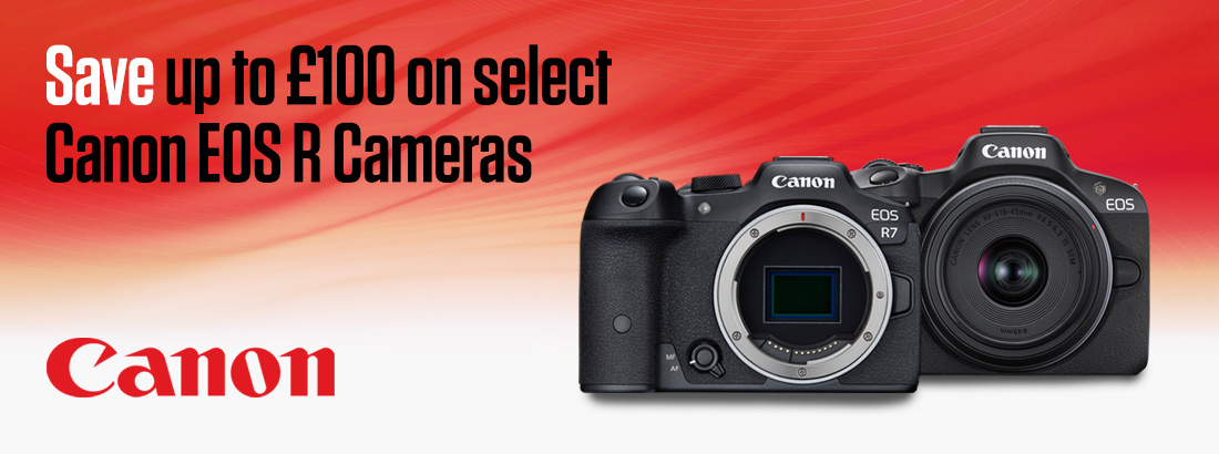 Save up to £100 on select Canon EOS R Cameras