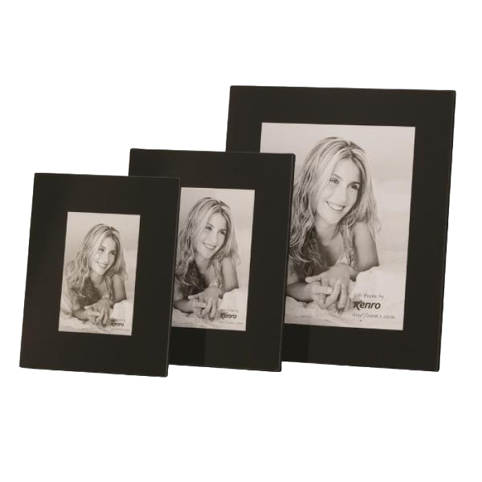 Kenro Black Glass 10x12/25x30cm Photo Frames | Next Day UK Delivery ...