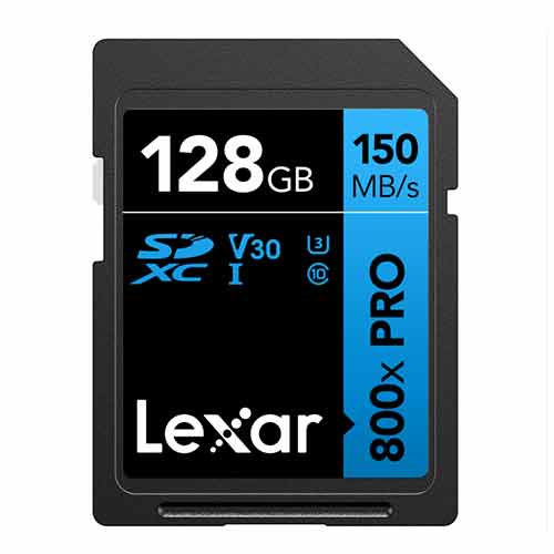 Lexar SDXC PRO Blue Series UHS-1 800x 128GB V30 Memory Card