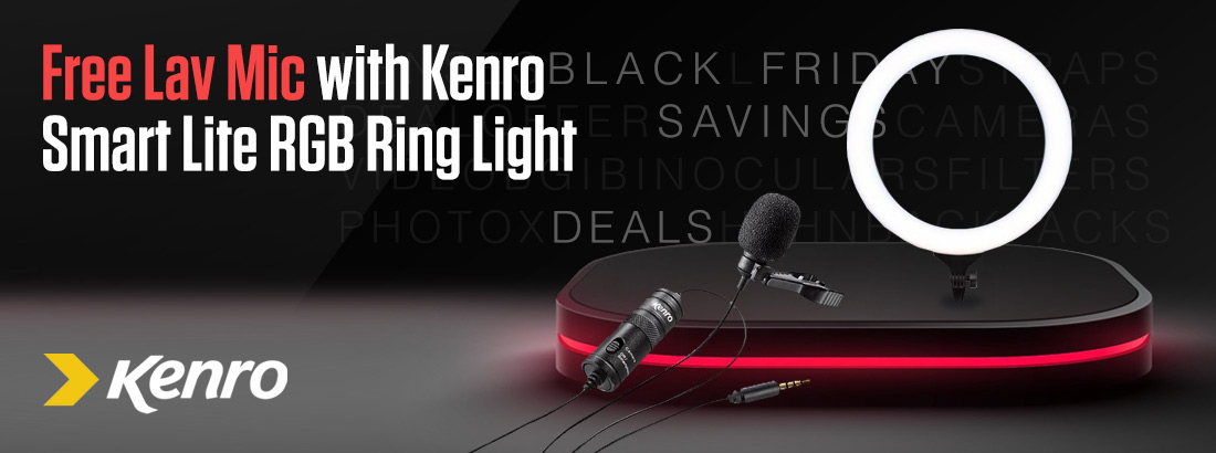 Free Lav Mic with Kenro Smart Lite RGB Ring Light