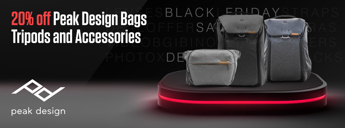 20% off Peak Design Bags, Tripods and Accessories