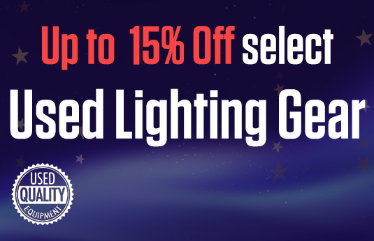 Up to 15% Off select Used Lighting Gear