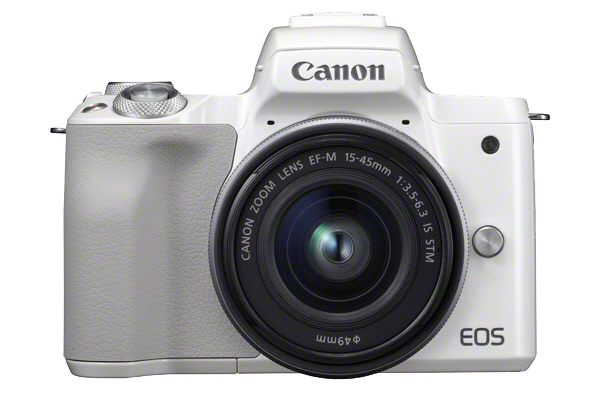 Canon EOS M50 with EF-M 15-45mm Lens Kit (White) | Clifton Cameras