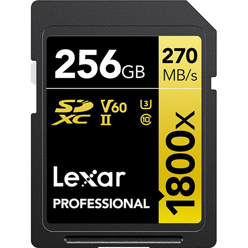 Lexar SD Pro Gold Series UHS-II 1800x V60 - 256GB