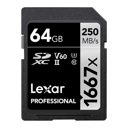 Lexar SD Pro Silver Series UHS-II 1667x V60 - 64GB